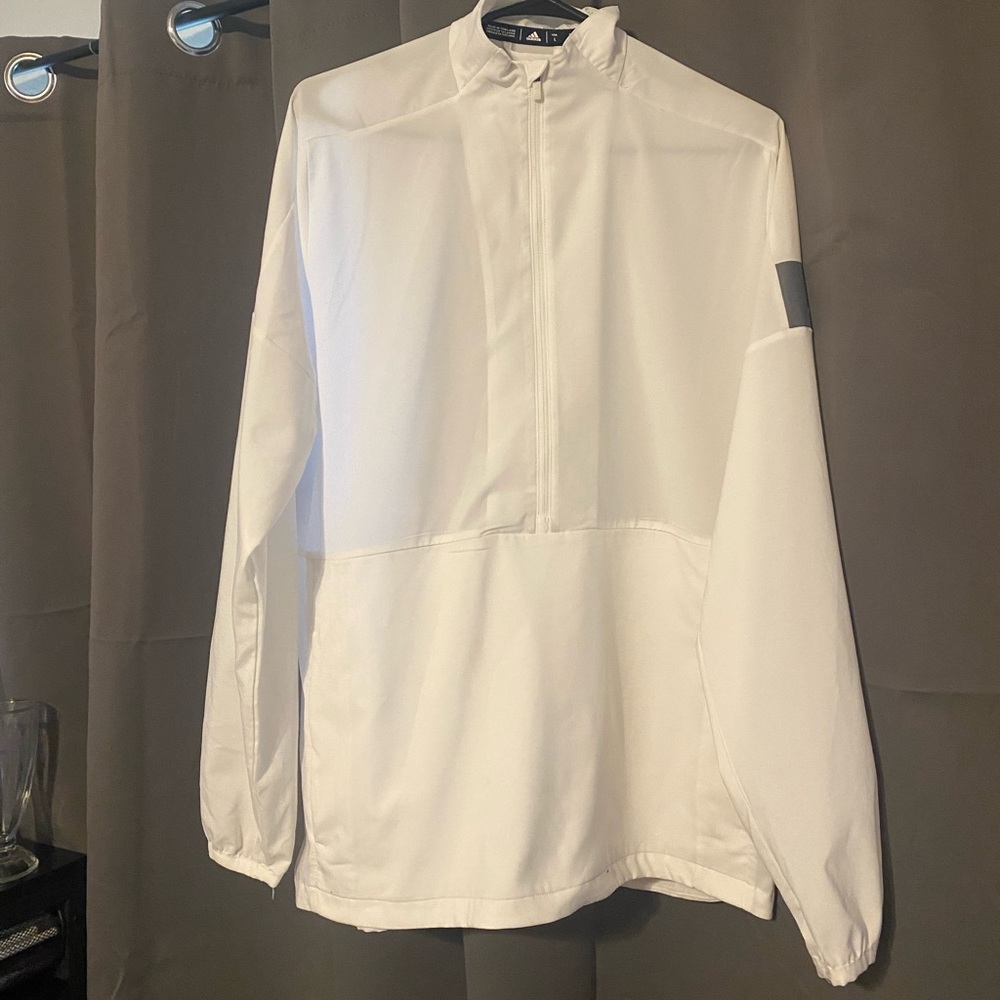 White Adidas Wind Lightweight Cover